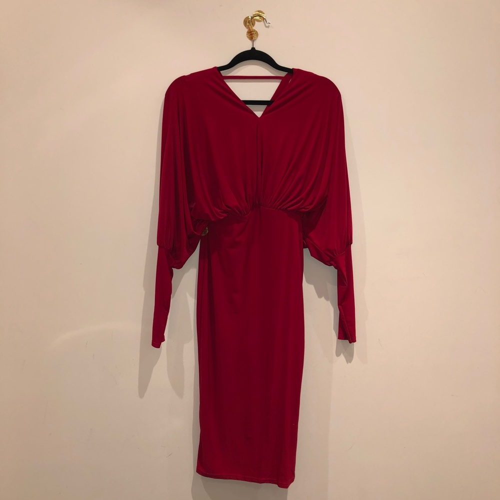 CLUB L midi red dress